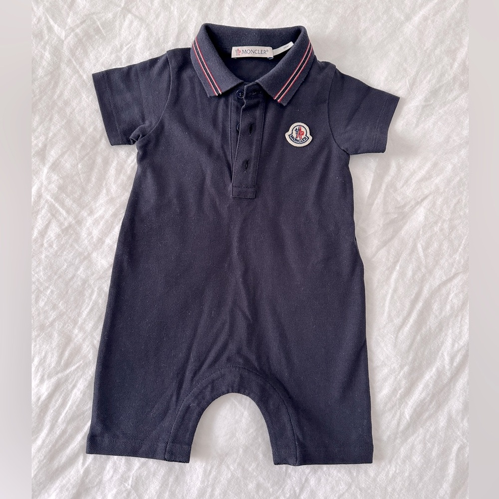 Moncler Enfant Logo-Patch Romper